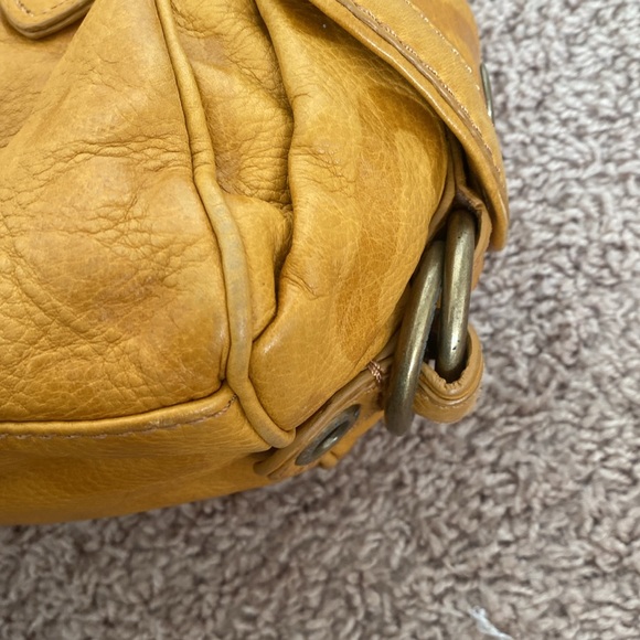 Marc by Marc Jacobs Bag Embossed Leather Satchel Honey Mustard Yellow - Picture 10 of 16
